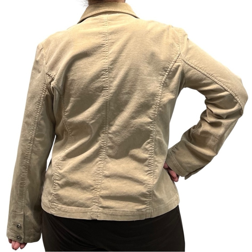 Fresh Produce Tan Corduroy Casual Career Business Blazer Jacket Women’s Large - Picture 8 of 11